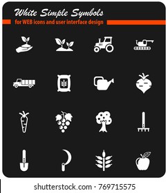 agricaltural vector icons for web and user interface design
