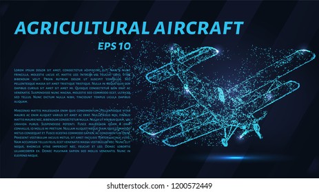 Agricultural aircraft of particles.