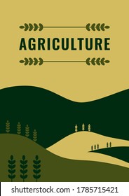 Agricultural background for cover, brochure, flyer, poster, landing page, or web banner.