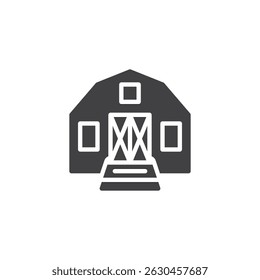 Agricultural barn vector icon. filled flat sign for mobile concept and web design. Farm barn glyph icon. Symbol, logo illustration. Vector graphics