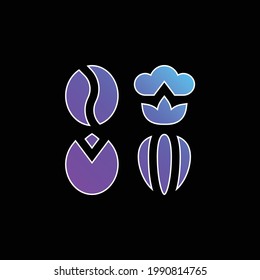 Agricultural blue gradient vector icon