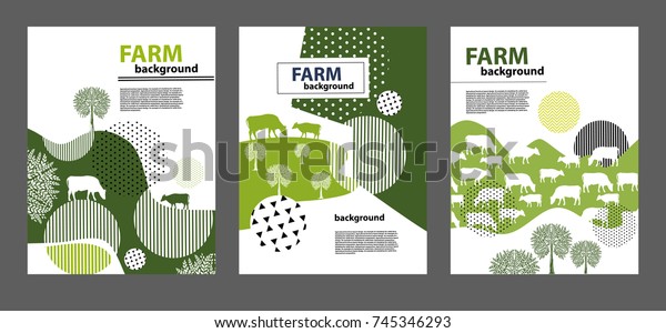 Landwirtschaftliche Broschuren Layout Design Ein Beispiel Stock Vektorgrafik Lizenzfrei