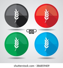 Agricultural, Button, label and sign - Vector illustration