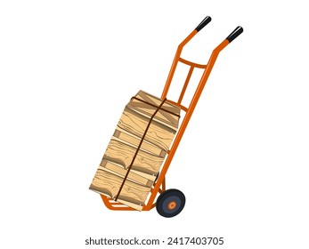 Agricultural cart on white background.