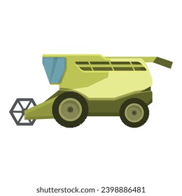 Agricultural combine harvester icon cartoon vector. Farm vehicle. Heavy machinery