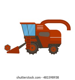 Agricultural combine vehicle and harvester machine, combine and excavator