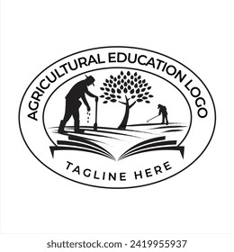 Agricultural Education logo, company logo design idea, vector illustration