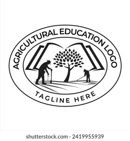 Agricultural Education logo, company logo design idea, vector illustration