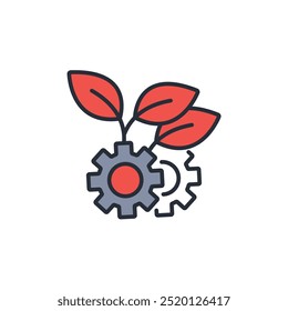 icono de ingeniería agrícola. Vector. Trazo editable. signo de estilo lineal para uso Diseño web, logotipo. Ilustración de símbolo.