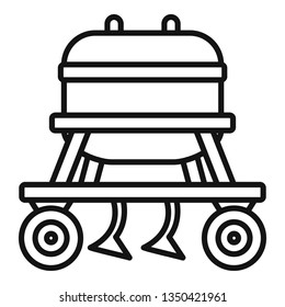 Agricultural equipment icon. Outline agricultural equipment vector icon for web design isolated on white background