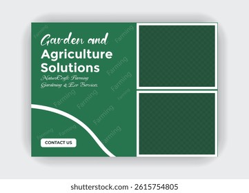 Agricultural and farming services web banner  post lawn gardening 