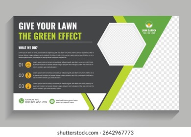 Agricultural and farming services web banner or social media post lawn gardening, Lawn care service web banner