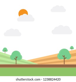 Agricultural field vector illustration