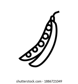 agricultural harvest peas line icon vector. agricultural harvest peas sign. isolated contour symbol black illustration
