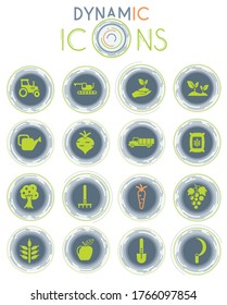 agricultural icon with dynamic lines for animation