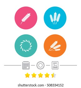 Agricultural icons. Gluten free symbols.