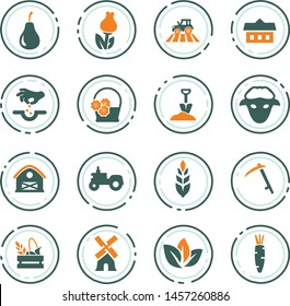 Agricultural icons set for web sites and user interface