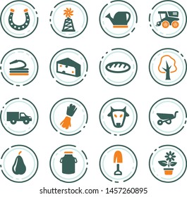 Agricultural icons set for web sites and user interface