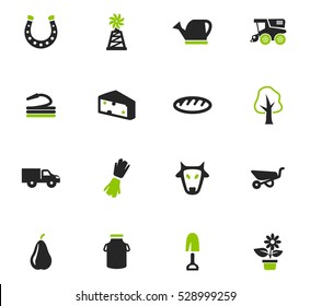 Agricultural icons set for web sites and user interface