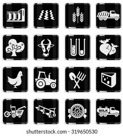 agricultural icons for web and user interface
