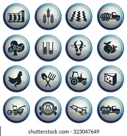 agricultural icons for web and user interface