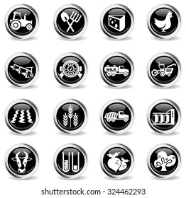 agricultural icons for web and user interface