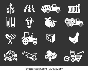 agricultural icons for web and user interface
