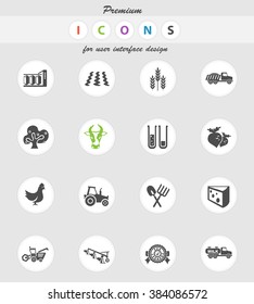 agricultural icons for web and user interface