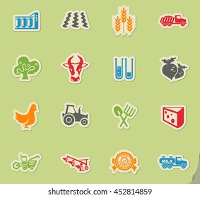 agricultural icons for web and user interface