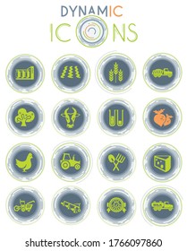 agricultural iconwith dynamic lines for animation. simply symbol for web icons