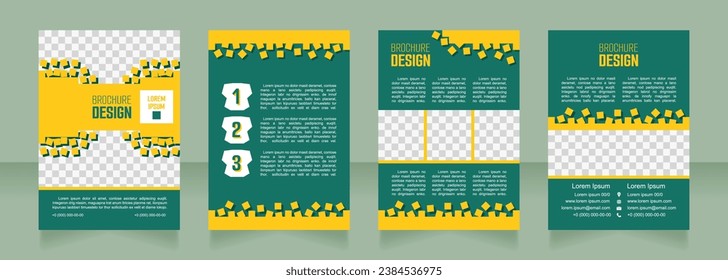 Agricultural industry blank brochure design. Template set with copy space for text. Premade corporate reports collection. Editable 4 paper pages. Smooch Sans Light, Bold, Arial Regular fonts used