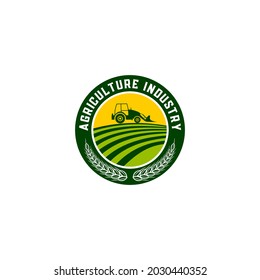 agricultural industry logo vector suitable for landscaping companies