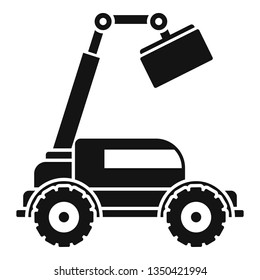 Agricultural lift machine icon. Simple illustration of agricultural lift machine vector icon for web design isolated on white background