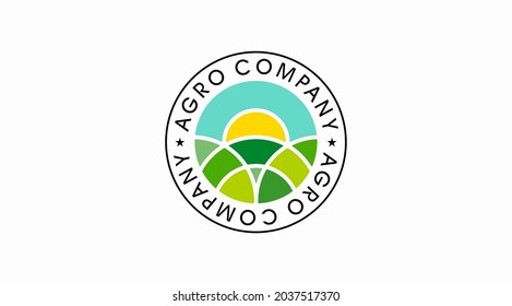 Agricultural logo green Letter A Leaf Eco friendly agro foods and fertilizer a logo with Alphabetical symbol typographic minimal modern logo design