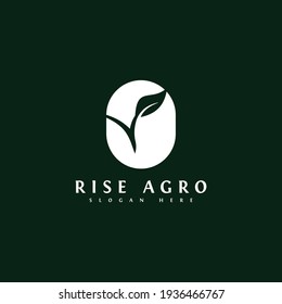 Agricultural logo icon design template. Plant logo vector.