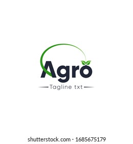 Agricultural logo Letter A Leaf Eco friendly foods and fertilizer logo symbol