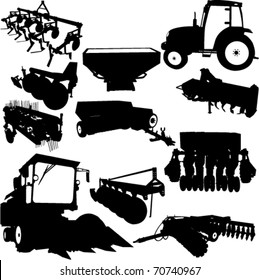 Agricultural Machinery collection - vector