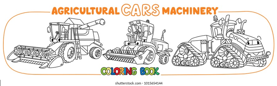 Agricultural machinery coloring book set