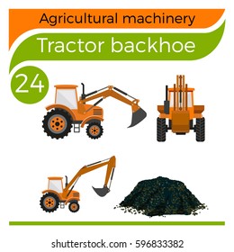 Agricultural machinery: tractor backhoe