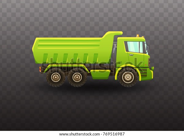 Agricultural machinery. Truck isolated vector\
illustration on transparent\
background.