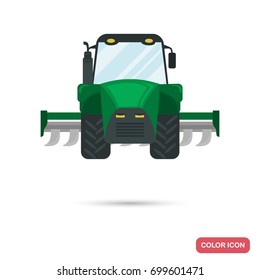 Agricultural plow tractor color icon for web and mobile design