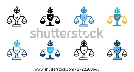 Agricultural policy icons set multiple style collection. Editable stroke 
