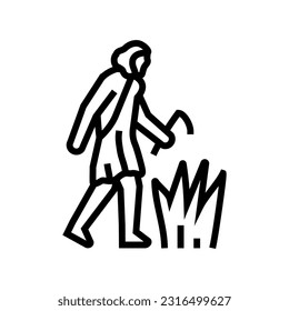 agricultural revolution human evolution line icon vector. agricultural revolution human evolution sign. isolated contour symbol black illustration