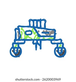 agricultural robot harvests doodle icon sketch vector. agricultural robot harvests sign. isolated symbol illustration