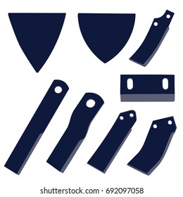 Agricultural rotary blade equipment