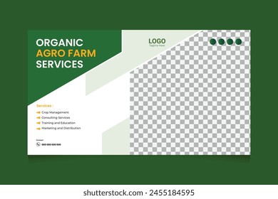 Agricultural Services And Organic Food And Thumbnail Design Lawn Care Farming Garden Services Cover Post Template