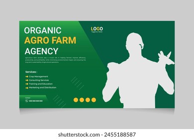 Agricultural Services And Organic Food And Thumbnail Design Lawn Care Farming Garden Services Cover Post Template