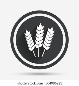 Agricultural sign icon. Gluten free or No gluten.