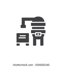 Agricultural silo vector icon. filled flat sign for mobile concept and web design. Grain silo simple solid icon. Symbol, logo illustration. Pixel perfect vector graphics