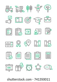 Agricultural and study icons vector